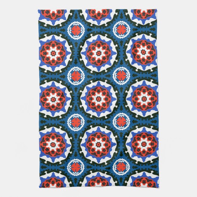 Suzani Pattern With Bold Ornament Towel (Vertical)