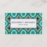 Suzani Pattern with Uzbek and Kazakh Motifs Business Card