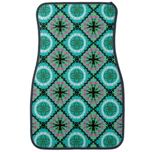 Suzani Pattern with Uzbek and Kazakh Motifs Car Mat