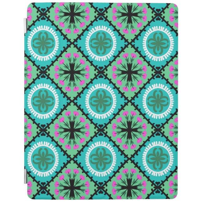 Suzani Pattern with Uzbek and Kazakh Motifs iPad Smart Cover (Front)