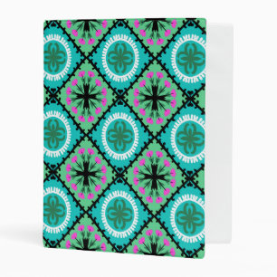 Suzani Pattern with Uzbek and Kazakh Motifs Mini Binder