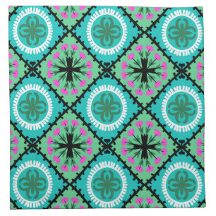 Suzani Pattern with Uzbek and Kazakh Motifs Napkin