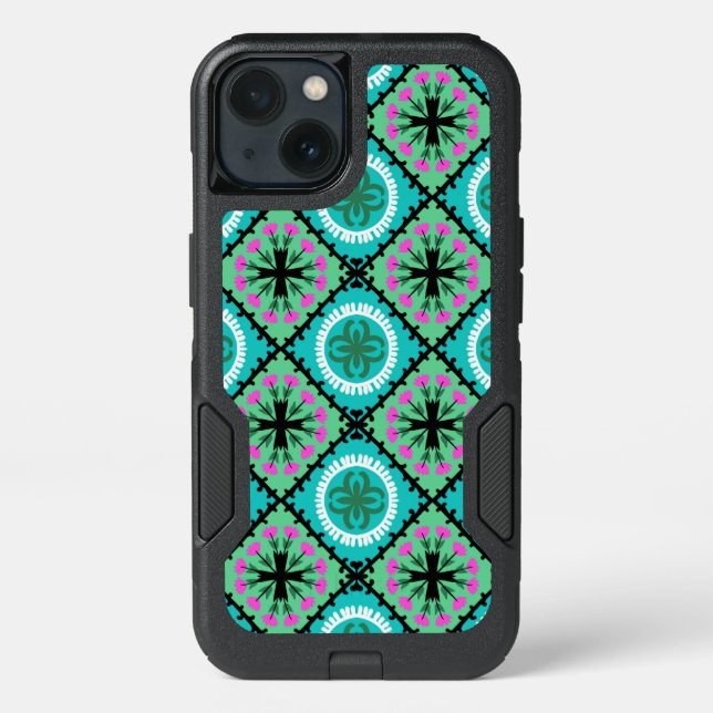 Suzani Pattern with Uzbek and Kazakh Motifs Otterbox iPhone Case (Back)