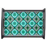 Suzani Pattern with Uzbek and Kazakh Motifs Serving Tray