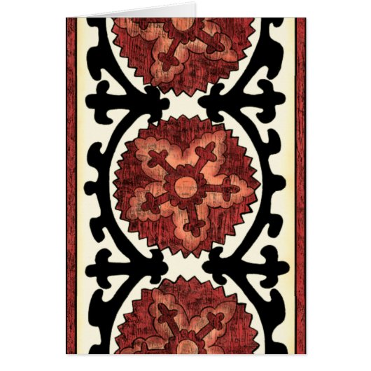 Suzani Style Decorative Floral Pattern Cards (Front)