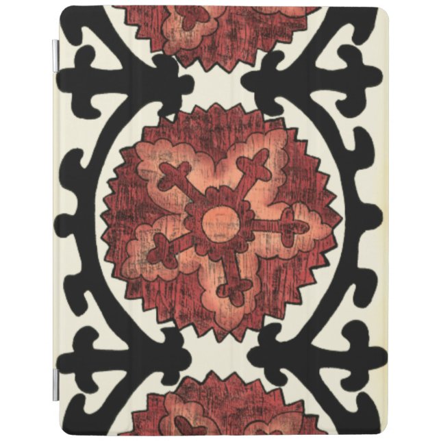 Suzani Style Decorative Floral Pattern iPad Smart Cover (Front)
