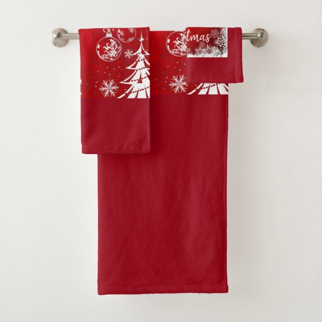 Suzanne Elizabeth Christmas Collection -  Bath Tow Bath Towel Set (Insitu)