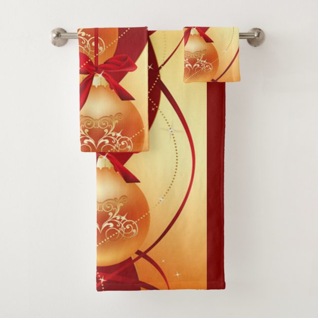 SUZANNE ELIZABETH CHRISTMAS COLLECTION BATH TOWEL SET (Insitu)