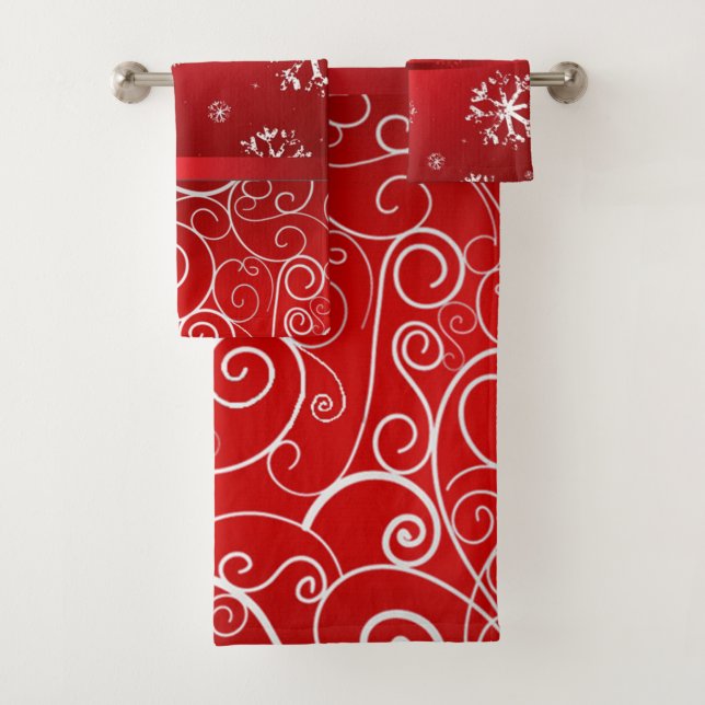 Suzanne Elizabeth Christmas Collection Bath Towel Set (Insitu)