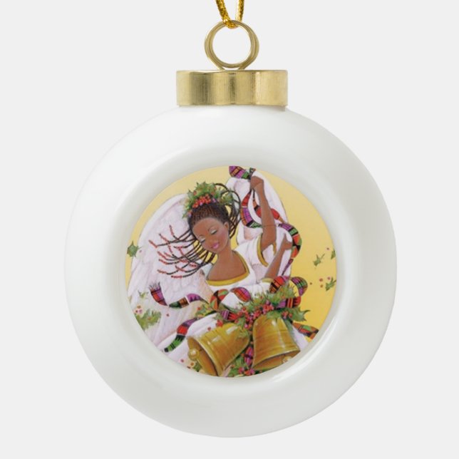 SUZANNE ELIZABETH CHRISTMAS COLLECTION CERAMIC BALL CHRISTMAS ORNAMENT (Front)