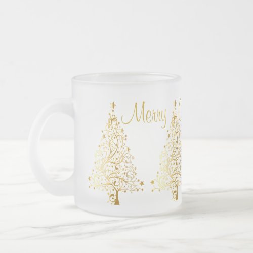 SUZANNE ELIZABETH CHRISTMAS COLLECTION FROSTED GLA FROSTED GLASS COFFEE MUG