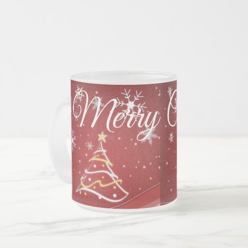 Suzanne Elizabeth Christmas Collection _ Frosted Glass Coffee Mug