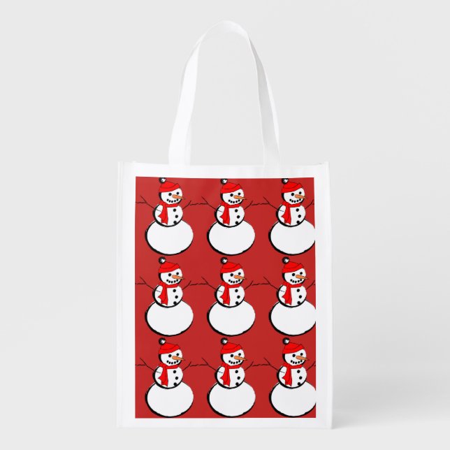SUZANNE ELIZABETH CHRISTMAS COLLECTION REUSABLE GROCERY BAG (Front)
