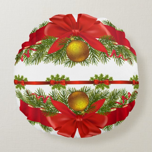 Suzanne Elizabeth Christmas Collection - Round Pillow (Front)
