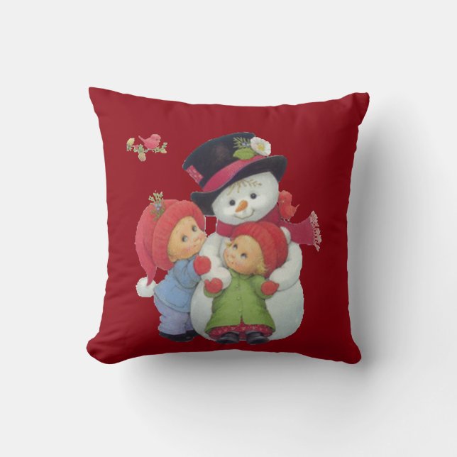 Suzanne Elizabeth Christmas Collection Throw Pillow (Front)