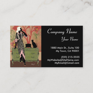 Suzanne in Orange & Green - Business Cards