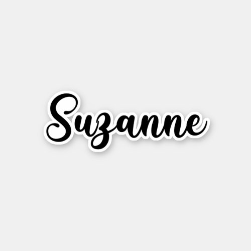 Suzanne Name _ Handwritten Calligraphy Sticker
