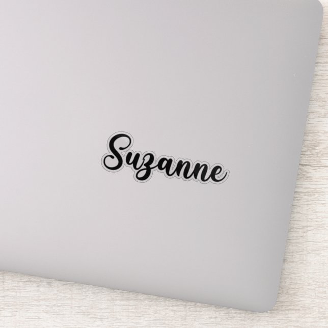 Suzanne Name - Handwritten Calligraphy Sticker (Detail)
