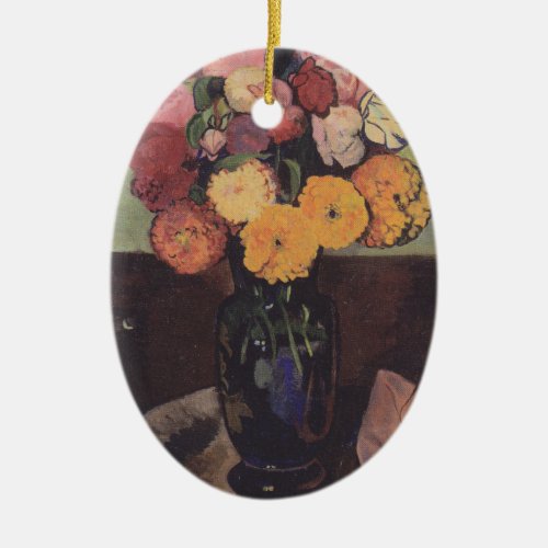 Suzanne Valadon Flower Vase on a Round Table Ceramic Ornament