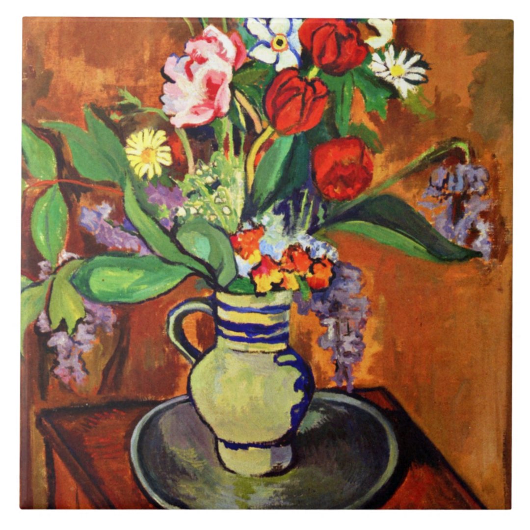 Suzanne Valadon - Vase of Flowers, 1930 Tile | Zazzle