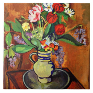 Suzanne Valadon - Vase of Flowers, 1930 Tile