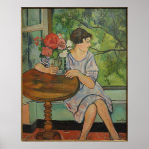 Suzanne Valadon Young Girl in Front of a Window Poster