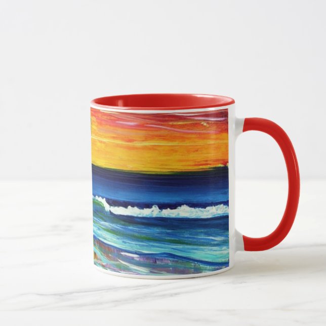 Suzannes Art Sunset Beach Mug (Right)