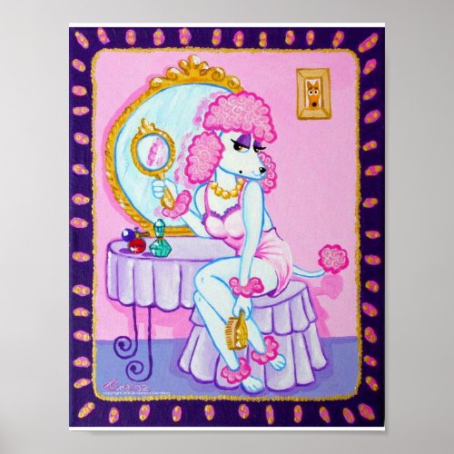 Suzette the Pink Poodle Print