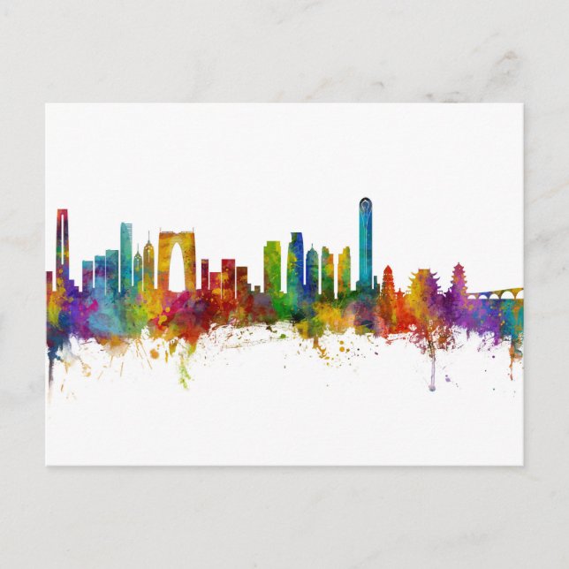 Suzhou China Skyline Postcard (Front)