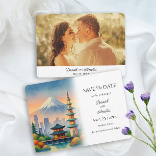 Suzhou, China Travel Theme Save the Date Card