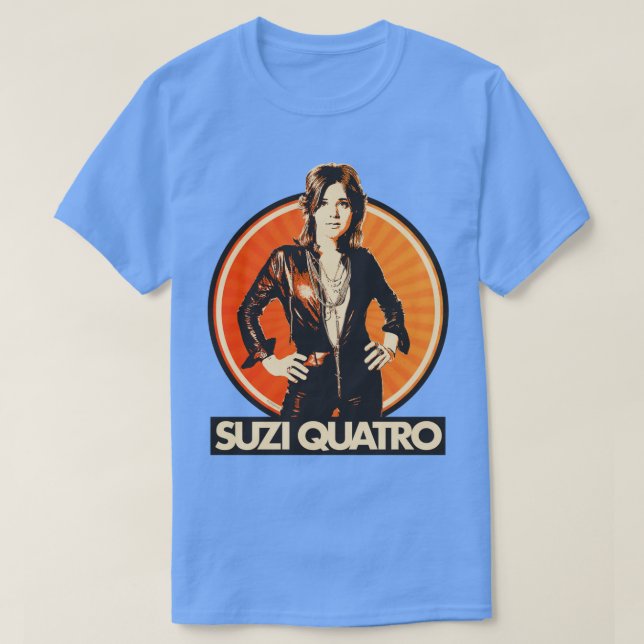 Suzi Quatro 70s Glam Rock T-Shirt (Design Front)