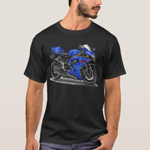 Suzuki GSX_R600 Blue Bike T_Shirt