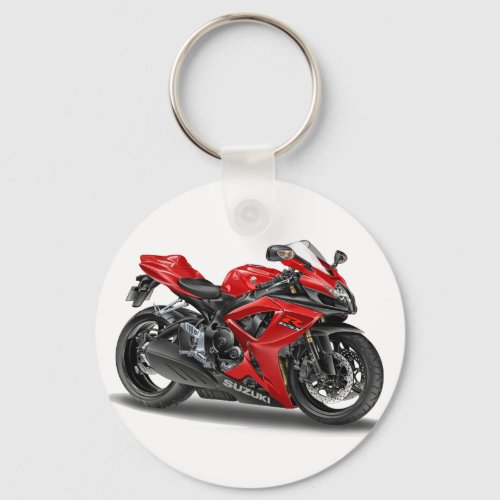 suzuki GSX_R600 Red Bike Keychain