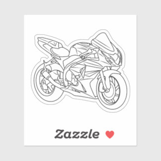 Suzuki GSX-R Line art Sticker