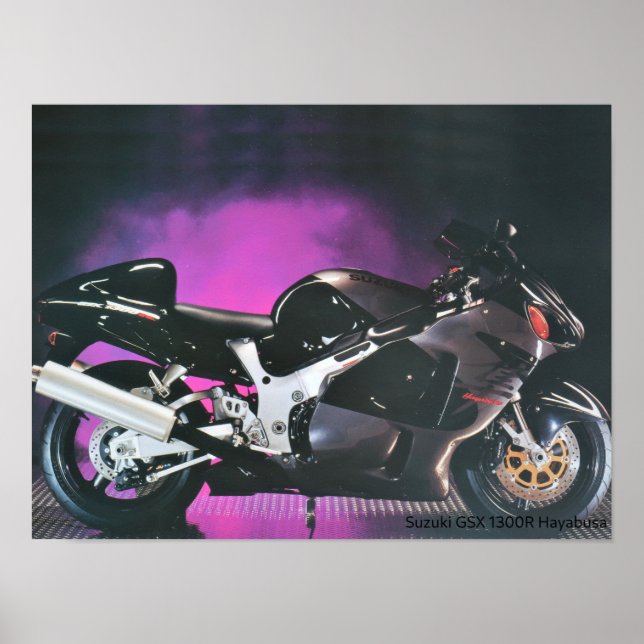 Suzuki Hayabusa GSX 1300R Motorcycle - A3 Poster (Front)
