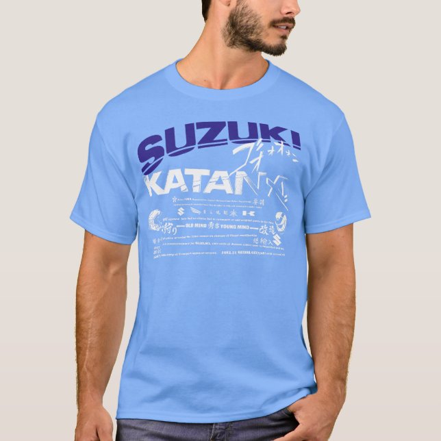 suzuki katana logo Dblue T-Shirt (Front)