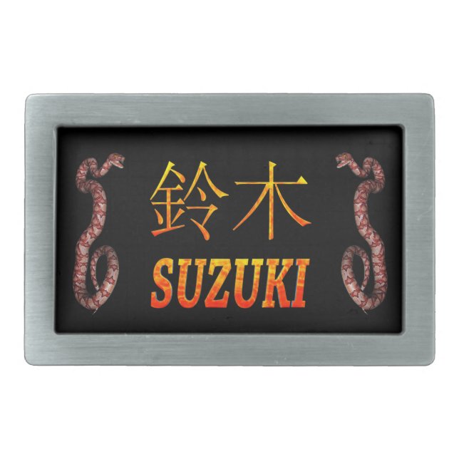 Suzuki Monogram Snake Belt Buckle (Front)