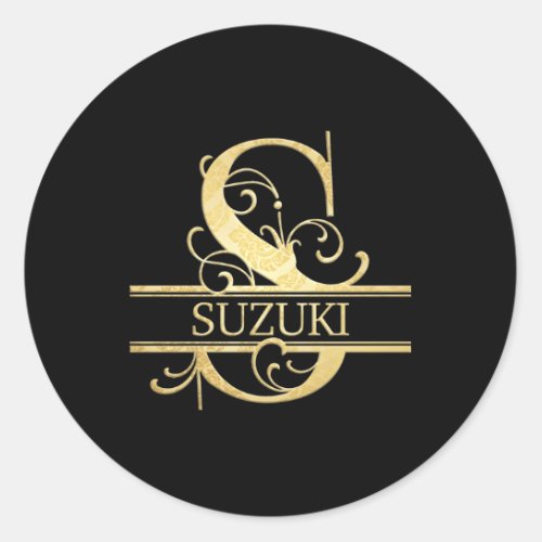 Suzuki Name Classic Round Sticker