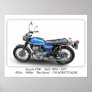 Suzuki T500 Classic Motorcycle - A3 Size Print