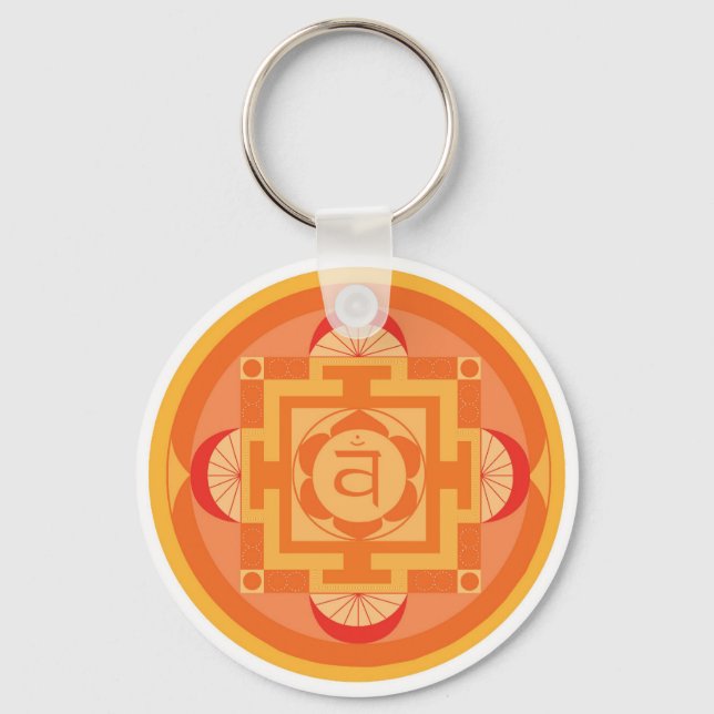 Svādhisthāna Chakra Mandala Keychain (Front)