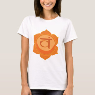 Svadhisthana Sacral Chakra Women's T-Shirt, White T-Shirt