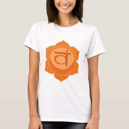 Svadhisthana Sacral Chakra Womens  T_Shirt White T_Shirt