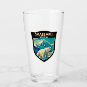 Svalbard Norway Polar Bear Travel Art Vintage Glass