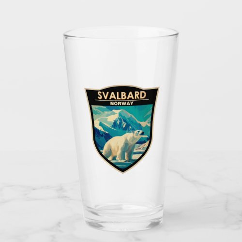 Svalbard Norway Polar Bear Travel Art Vintage Glass