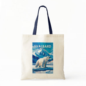 Svalbard Norway Polar Bear Travel Art Vintage Tote Bag