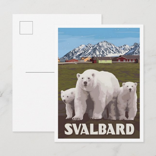 Svalbard Norway Vintage Travel  Postcard (Front/Back)