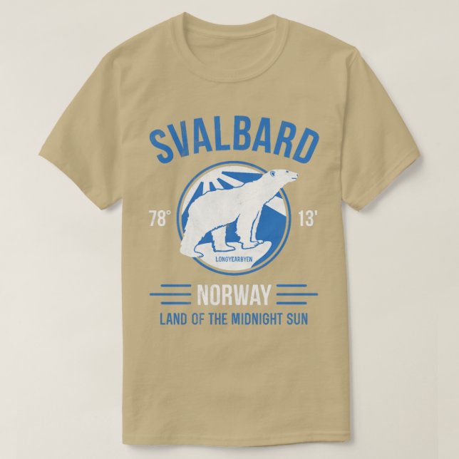Svalbard Polar Bear  Midnight Sun in Norway  1  T-Shirt (Design Front)