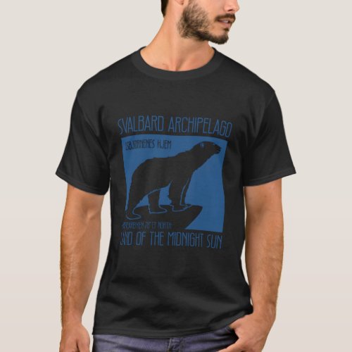Svalbard Polar Bear Northern Lights In Longyearbye T_Shirt