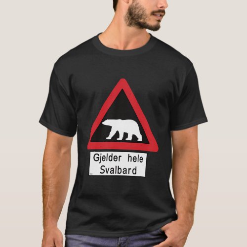 Svalbard Polar Bear Sign T Gjelder Norway T_Shirt