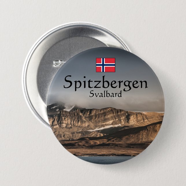 Svalbard Souvenir  Button (Front & Back)